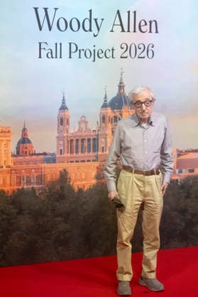 Woody Allen at the official reception marking the start of filming for the Woody Allen Fall Project 2026 at the Teatros del Canal in Madrid, October 1, 2026 Foto:xDyDxFotografosx xFuturexImagex woody_6034