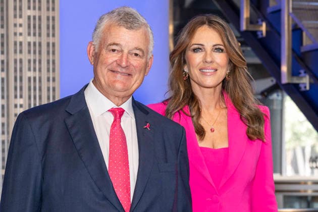 October 1, 2026, New York, New York, USA: WILLIAM P. LAUDER and ELIZABETH HURLEY visit the Empire State Building in New York to honor Breast Cancer Awareness Month and the Breast Cancer Campaign with The Estee Lauder Company. 1 October 2026 New York USA - ZUMAa265 20261001_zep_a265_042 Copyright: xEricxAcquayex