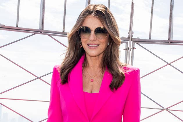October 1, 2026, New York, New York, USA: ELIZABETH HURLEY visits the Empire State Building in New York to honor Breast Cancer Awareness Month and the Breast Cancer Campaign with The Estee Lauder Company. 1 October 2026 New York USA  - ZUMAa265 20261001_zep_a265_060 Copyright: xEricxAcquayex
