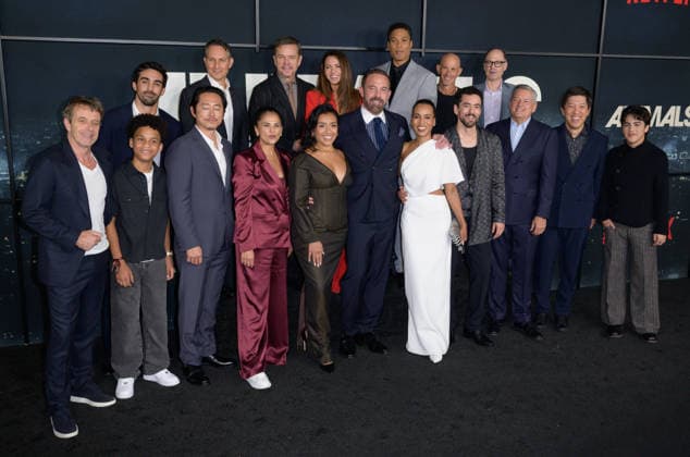 Animals Premiere - Los Angeles, USA LOS ANGELES, USA. October 01, 2026: Harry Gregson-Williams, Christopher Woodley, Steven Yuen, Bela Bajaria, Adriana Paz, Ben Affleck, Kerry Washington, Luis Gerardo Mendez, Ted Sarandos, Dan Lin, Jacob Estrada, Graham Taylor, Matt Damon, Luciano Damon, Ray Fisher, Brad Weston & Doug Belgrad at the premiere for Animals at Directors Village. Los Angeles CA USA Copyright: xPaulxSmith Featureflashx