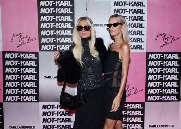 Paris Hilton and Nicky Hilton at the Karl Lagerfeld From Paris with Love event photocall at the Karl Lagerfeld Boutique in Paris on October 1, 2026. KARL LAGERFELD celebrates its Fall Winter 2026 campaign with Paris Hilton, Kit Butler, and NOT KARL, the newest member of the House’s universe. For this private event in Saint-Germain-des-Prés, Paris Hilton will be present alongside NOT KARL to mark this new chapter—an immersive experience in the KARL LAGERFELD universe, blending fashion, creativity, and the House’s heritage. Denis Guignebourg Bestimage The Karl Lagerfeld x Paris Hilton party during Paris RTW Spring Summer 2027 Fashion Week on October 1, 2026, in Paris, France. Paris, France  Copyright: xDenisxGuignebourgx xBestimagexDenisxGuignebourgx xBestimagex