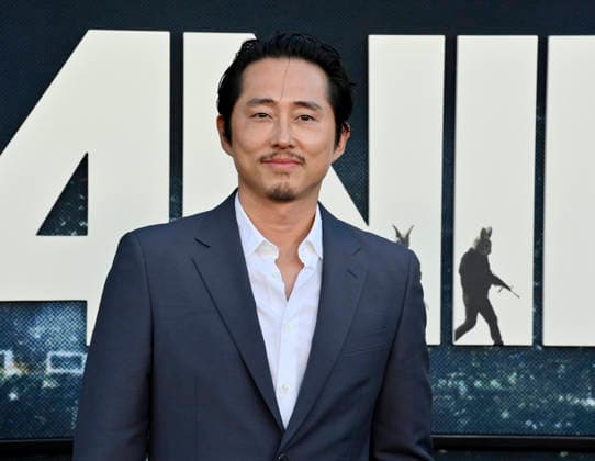 Cast member Steven Yeun attends the premiere of Netflix s political and psychological thriller Animals at the Westwood Village Theater in Los Angeles on Thursday, October 1, 2026. Storyline: Desperate to pay their son s ransom, a mayoral candidate and his wife resort to extreme measures, revealing dark secrets they never intended to bring to light.  LAP2026100102 JIMxRUYMEN