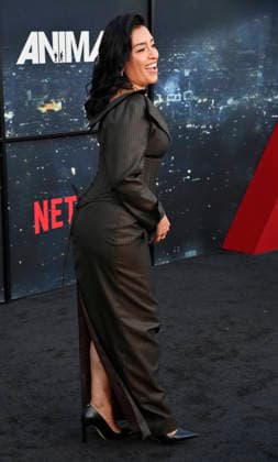 Cast member Adriana Paz attends the premiere of Netflix s political and psychological thriller Animals at the Westwood Village Theater in Los Angeles on Thursday, October 1, 2026. Storyline: Desperate to pay their son s ransom, a mayoral candidate and his wife resort to extreme measures, revealing dark secrets they never intended to bring to light. LAP2026100106 JIMxRUYMEN