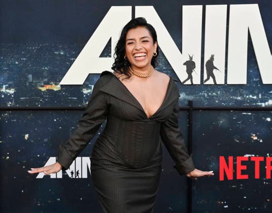 Cast member Adriana Paz attends the premiere of Netflix s political and psychological thriller Animals at the Westwood Village Theater in Los Angeles on Thursday, October 1, 2026. Storyline: Desperate to pay their son s ransom, a mayoral candidate and his wife resort to extreme measures, revealing dark secrets they never intended to bring to light.  LAP2026100111 JIMxRUYMEN