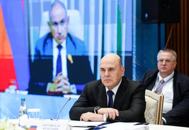 BELARUS, MINSK - OCTOBER 2, 2026: Mikhail Mishustin, Russia s Prime Minister, attends a restricted meeting of the Eurasian Intergovernmental Council Minsk Belarus  - ZUMAt113 20261002_zaa_t113_035 Copyright: xDmitryxAstakhovx