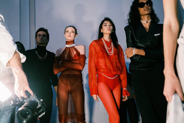 Luca, Hunter Lison, Yin Ouyang, Livia Eduarda Paris Fashion Week PAP SS27 Messika 460132 2026 10 01 France  Copyright: xJean-BaptistexSoulliatx xStarfacex STAR_460132_025