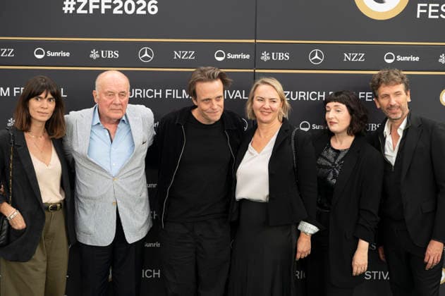 Hanns Zischler and August Diehl with their team at the premiere of the feature film *Vaterland* at the 22nd Zurich Film Festival at Arthouse Le Paris in Zurich, October 1, 2026 Foto:xA.xRaemyx xFuturexImagex vaterland_6019