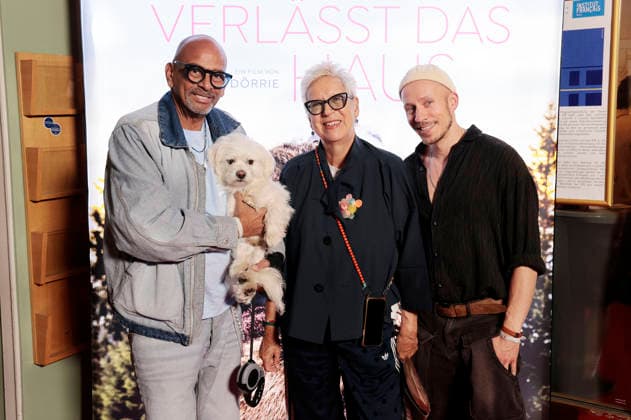 Pierre Sanoussi Bliss, Doris Dörrie, and Dennis Ortmann at the special screening of the film *Frau Winkler verlässt das Haus* at Cinema Paris, Berlin, October 1, 2026 Foto:xS.xGabschx xFuturexImagex winkler_6003