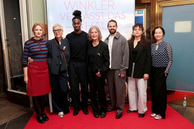Laura Tonke, Doris Dörrie, Eugene Boateng, Angela Winkler, Josef Ellers, Via Jikeli, and Yvonne Yung Hee Bormann at the special screening of the film *Frau Winkler verlässt das Haus* at Cinema Paris, Berlin, October 1, 2026 Foto:xS.xGabschx xFuturexImagex winkler_6042