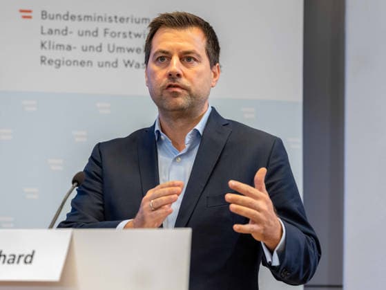 October 2, 2026 Press Conference: Michael Bernhard, NEOS Member of the National Council, at the October 2, 2026, press conference held at the Federal Ministry of Agriculture and Forestry to present the Water Withdrawal Registry, Climate and Environmental Protection, Regions, and Water Management in Vienna, Vienna, Austria
