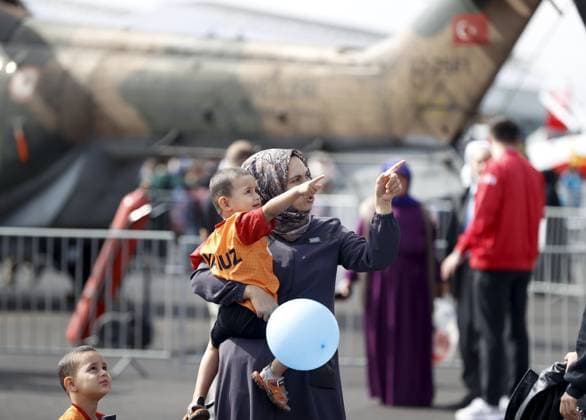TEKNOFEST Southeast in Turkiye s Sanliurfa SANLIURFA, TURKIYE - OCTOBER 02: People visit TEKNOFEST Southeast, world s largest aviation, space, and technology festival continues at the Sanliurfa GAP Airport for its 15th edition in Sanliurfa, Turkiye on October 02, 2026. Okan Coskun Anadolu Sanliurfa Turkey. Editorial use only. Please get in touch for any other usage.  Copyright: x2026xAnadoluxOkanxCoskunx