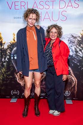 ABB FRAUWINKLER s Adina Vetter and Adriana Altaras on the red carpet at the special screening of the feature film *Frau Winkler Verlässt das Haus* at the Cinema Paris in Berlin on October 1, 2026, Berlin, Germany