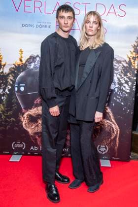 ABB FRAUWINKLER s Sebastian Schneider and Charlotte Will on the red carpet at the special screening of the feature film *Frau Winkler verlässt das Haus* at the Cinema Paris in Berlin on October 1, 2026, Berlin, Germany