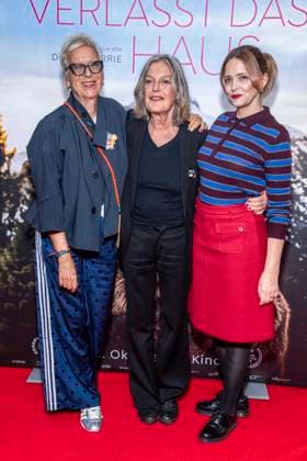 ABB FRAUWINKLER Doris Doerrie, Angela Winkler, and Laura Tonke on the red carpet at the special screening of the feature film *Frau Winkler verlässt das Haus* at the Cinema Paris in Berlin on October 1, 2026, Berlin, Germany