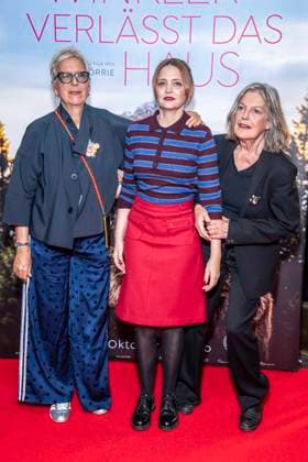 ABB FRAUWINKLER Doris Doerrie, Angela Winkler, and Laura Tonke on the red carpet at the special screening of the feature film *Frau Winkler Verlässt das Haus* at the Cinema Paris in Berlin on October 1, 2026, Berlin, Germany