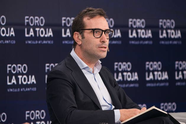 Second Day of the La Toja Vínculo Atlántico Forum First Vice President and Minister of Economy, Trade, and Business Carlos Cuerpo during the La Toja Vínculo Atlántico Forum on October 2, 2026, in O Grove, Pontevedra, Galicia, Spain. The La Toja Vínculo Atlántico Forum is a renowned annual venue for debate and reflection focused on the defense of liberal democracy, the Atlantic partnership, and international cooperation. Founded in 2019 on the initiative of Josep Piqué, Amancio López Seijas, and the Hotusa Group, it brings together prominent political and business leaders, academics, and representatives of civil society on the island of La Toja October 2, 2026 Elena Ferná O Grove, Pontevedra, Galicia O Grove, Pontevedra, Galicia, Spain Copyright: xElenaxFernandezx 7814661