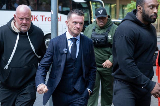 Tommy Robinson arrives at Southwark Crown Court LONDON, UNITED KINGDOM - OCTOBER 2: Tommy Robinson, real name Stephen Yaxley-Lennon, arrives at Southwark Crown Court in London, United Kingdom on October 2, 2026. Robinson is due to appear in court for an application hearing ahead of his trial on two charges of harassment causing fear of violence against two MailOnline journalists. He has pleaded not guilty. Thomas Krych Anadolu London United Kingdom. Editorial use only. Please get in touch for any other usage. Copyright: x2026xAnadoluxThomasxKrychx