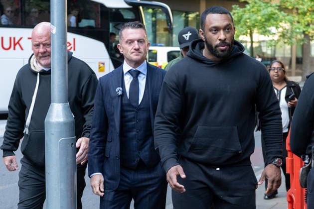 Tommy Robinson arrives at Southwark Crown Court LONDON, UNITED KINGDOM - OCTOBER 2: Tommy Robinson, real name Stephen Yaxley-Lennon, arrives at Southwark Crown Court in London, United Kingdom on October 2, 2026. Robinson is due to appear in court for an application hearing ahead of his trial on two charges of harassment causing fear of violence against two MailOnline journalists. He has pleaded not guilty. Thomas Krych Anadolu London United Kingdom. Editorial use only. Please get in touch for any other usage. Copyright: x2026xAnadoluxThomasxKrychx