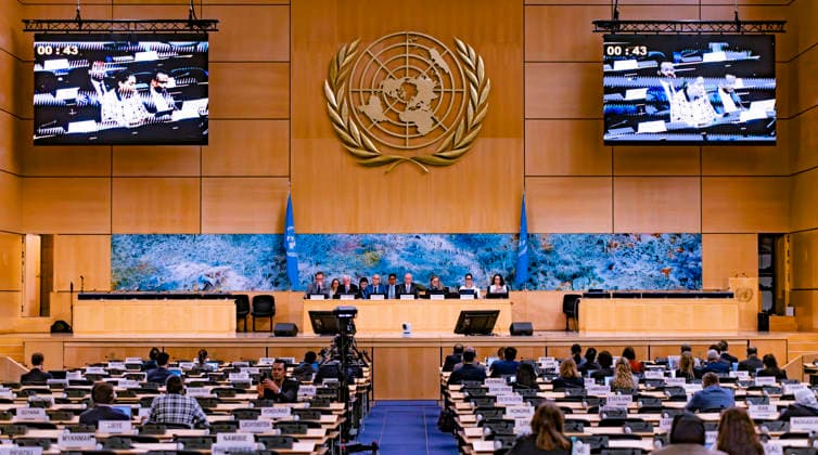October 2, 2026, Geneva, Geneva, Switzerland: Geneva Switzerland, 10 02 2026: Atmospheric shot of the Assembly Hall during the Geneva Environment Network Meetings (Human Rights) and which which concerns the 63rd session of the Human Rights Council and which was held at United Nations of Geneva in Geneva. Geneva Switzerland - ZUMAd206 20261002_zip_d206_004 Copyright: xEricxDubostx