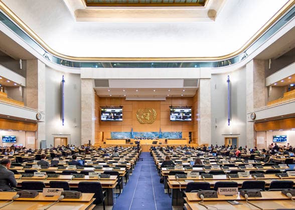 October 2, 2026, Geneva, Geneva, Switzerland: Geneva Switzerland, 10 02 2026: Atmospheric shot of the Assembly Hall during the Geneva Environment Network Meetings (Human Rights) and which which concerns the 63rd session of the Human Rights Council and which was held at United Nations of Geneva in Geneva. Geneva Switzerland - ZUMAd206 20261002_zip_d206_010 Copyright: xEricxDubostx