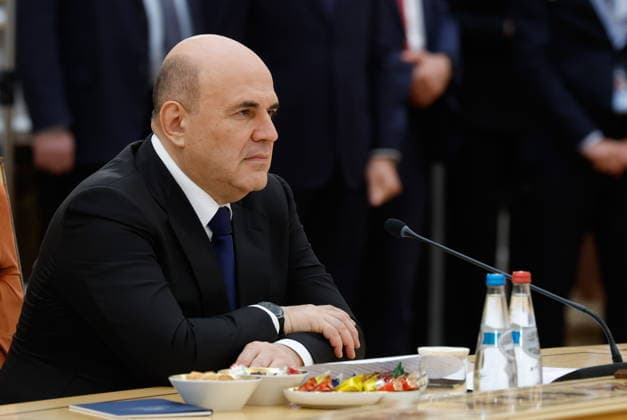 BELARUS, MINSK - OCTOBER 2, 2026: Mikhail Mishustin, Russia s Prime Minister, attends a meeting between Alexander Lukashenko, President of Belarus, and the heads of government of the Eurasian Economic Union at the Independence Palace Minsk Belarus  - ZUMAt113 20261002_zaa_t113_138 Copyright: xDmitryxAstakhovx