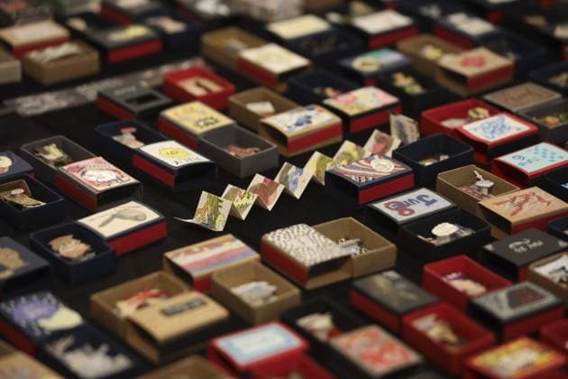 July 13, 2021, Hong Kong, CHINA: Part of Rachel Smith¡H¡H Matchbox Diary at her studio in Prince Edward.13JUL21 SCMP Hong Kong CHINA - ZUMAs251 20210713_zin_s251_017 Copyright: xXiaomeixChenx