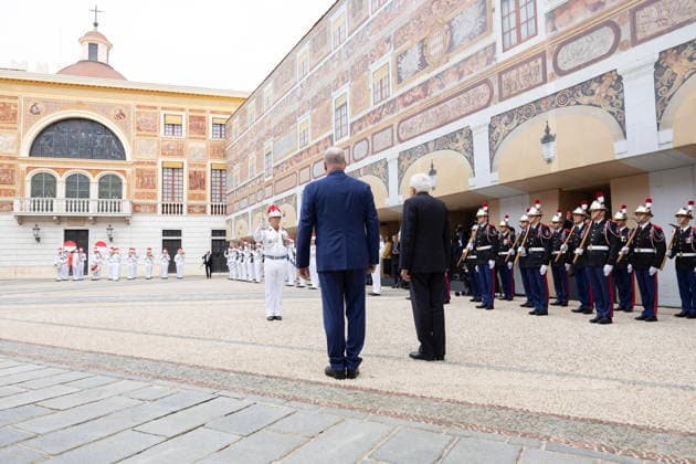 October 2, 2026, Principato Di Monaco: A handout picture, provided by Quirinale Press Office, shows Italian President of the Republic Sergio Mattarella with Prince Albert II of Monaco at the Prince s Palace, Monaco, 2 October 2026. ANSA Ammendola +++ ANSA PROVIDES ACCESS TO THIS HANDOUT PHOTO TO BE USED SOLELY TO ILLUSTRATE NEWS REPORTING OR COMMENTARY ON THE FACTS OR EVENTS DEPICTED IN THIS IMAGE - NO ARCHIVING - NO LICENSING - NPK Principato Di Monaco  - ZUMAa110 20261002_zaf_a110_012 Copyright: xQuirinalexPressxOffice Francescox