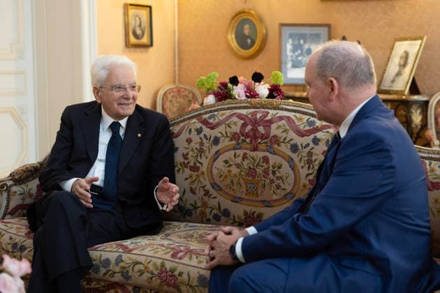 October 2, 2026, Principato Di Monaco: A handout picture, provided by Quirinale Press Office, shows Italian President of the Republic Sergio Mattarella with Prince Albert II of Monaco at the Prince s Palace, Monaco, 2 October 2026. ANSA Ammendola +++ ANSA PROVIDES ACCESS TO THIS HANDOUT PHOTO TO BE USED SOLELY TO ILLUSTRATE NEWS REPORTING OR COMMENTARY ON THE FACTS OR EVENTS DEPICTED IN THIS IMAGE - NO ARCHIVING - NO LICENSING - NPK Principato Di Monaco  - ZUMAa110 20261002_zaf_a110_014 Copyright: xQuirinalexPressxOffice Francescox