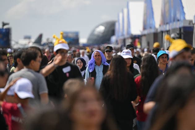 TEKNOFEST Southeast in Turkiye s Sanliurfa SANLIURFA, TURKIYE - OCTOBER 02: TEKNOFEST Southeast, world s largest aviation, space, and technology festival welcomes its visitors on the third day at the Sanliurfa GAP Airport for its 15th edition in Sanliurfa, Turkiye on October 02, 2026. Harun Ozalp Anadolu Sanliurfa Turkey. Editorial use only. Please get in touch for any other usage.  Copyright: x2026xAnadoluxHarunxOzalpx