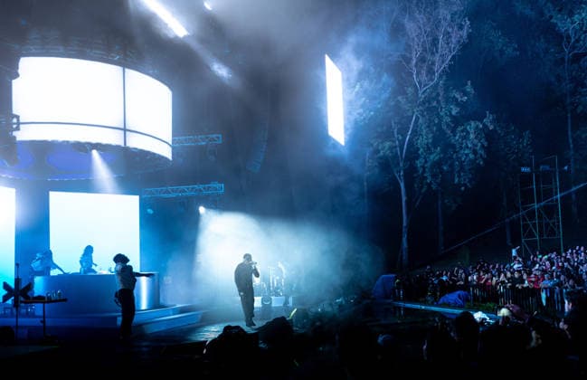 October 1, 2026, San Luis Potosi, San Luis Potosi, Mexico: Puerto Rican rapper and urban artist ALVARO DIAZ is seen performing on stage during a concert at Teatro de la Ciudad in Parque Tangamanga 1 in San Luis Potosi, Mexico. A large audience fills the venue, with lights illuminating the stage as fans watch the performance. San Luis Potosi Mexico - ZUMAm311 20261001_zip_m311_006 Copyright: xAlbertoxMartinezx