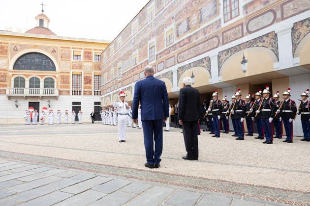 October 2, 2026, Monte Carlo, Rome, Principality of Monaco: President of the Republic Sergio Mattarella with Prince Albert II of Monaco during the state visit, Monte Carlo, 02 10 2026 Monte Carlo Principality of Monaco - ZUMAa289 20261002_zia_a289_062 Copyright: xAmmendolaxUffxStampax xAgfx