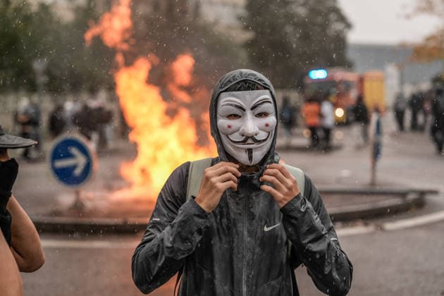 Students clash with police during high-school mobilization in Nancy NANCY, FRANCE - OCTOBER 2: Students gather around several schools and clash with police forces as a nationwide high-school mobilization continues over school conditions and demands for greater education resources in Nancy, France on October 2, 2026. Police deploy security units around several locations as demonstrations and blockades continue. Muhammed Said Tako Anadolu Nancy France. Editorial use only. Please get in touch for any other usage. Copyright: x2026xAnadoluxMuhammedxSaidxTakox