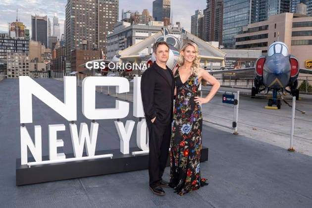 October 1, 2026, New York, New York, USA: BYRON BALASCO and JULIETTE JACKSON attend the CBS, NCIS New York Premiere at the USS Intrepid Museum in New York. 1 October 2026 New York USA - ZUMAa265 20261001_zep_a265_076 Copyright: xEricxAcquayex