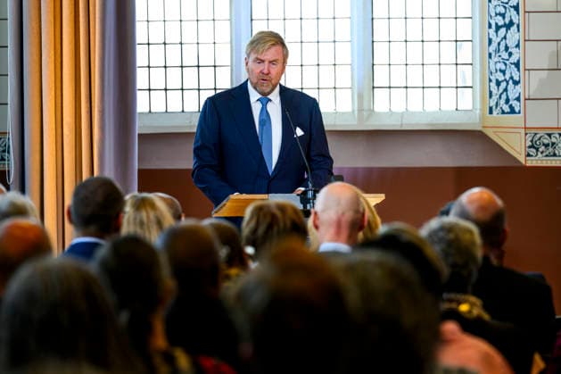 02-10-2026 Leiden King Willem-Alexander received the findings of the independent study into the role of the House of Orange-Nassau in the Netherlands colonial history at the Academy Building of Leiden University. Â  Copyright: xPPEx
