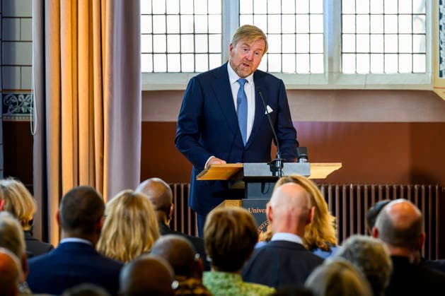 02-10-2026 Leiden King Willem-Alexander received the findings of the independent study into the role of the House of Orange-Nassau in the Netherlands colonial history at the Academy Building of Leiden University. Â Copyright: xPPEx
