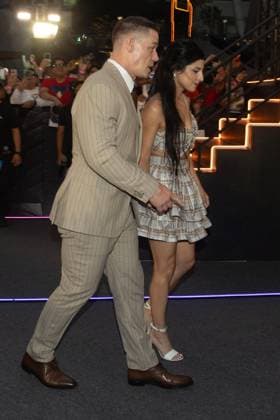 NAUCALPAN, M - OCTOBER 1: Shay Shariatzadeh and John Cena at the fan event for Matchbox: The Movie at the Toreo Parque Central shopping mall in Naucalpan, Mexico on October 1, 2026. Copyright: xMatchbox:xThexMoviex