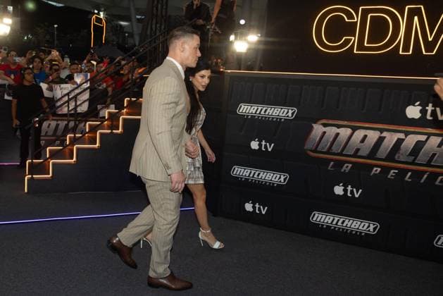 NAUCALPAN, M - OCTOBER 1: Shay Shariatzadeh and John Cena at the fan event for Matchbox: The Movie at the Toreo Parque Central shopping mall in Naucalpan, Mexico on October 1, 2026. Copyright: xMatchbox:xThexMoviex
