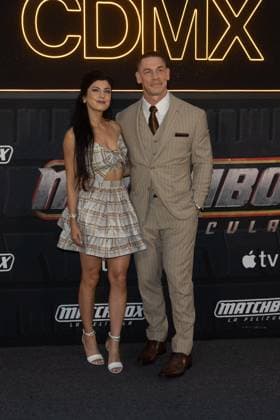 NAUCALPAN, M - OCTOBER 1: Shay Shariatzadeh and John Cena at the fan event for Matchbox: The Movie at the Toreo Parque Central shopping mall in Naucalpan, Mexico on October 1, 2026. Copyright: xMatchbox:xThexMoviex