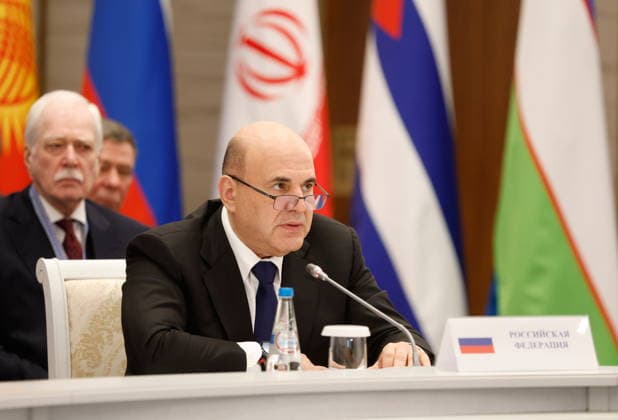 BELARUS, MINSK - OCTOBER 2, 2026: Mikhail Mishustin, Russia s Prime Minister, attends an expanded meeting of the Eurasian Intergovernmental Council Minsk Belarus  - ZUMAt113 20261002_zaa_t113_214 Copyright: xDmitryxAstakhovx