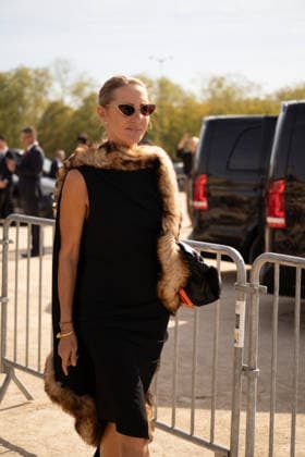 IPA89217578 - Paris, France, October 2, 2026. Guests arrive at the LOEWE Spring Summer 2027 show during Paris Fashion Week.  Copyright: xGINEVRAxFATARELLAx xx IPA89217578