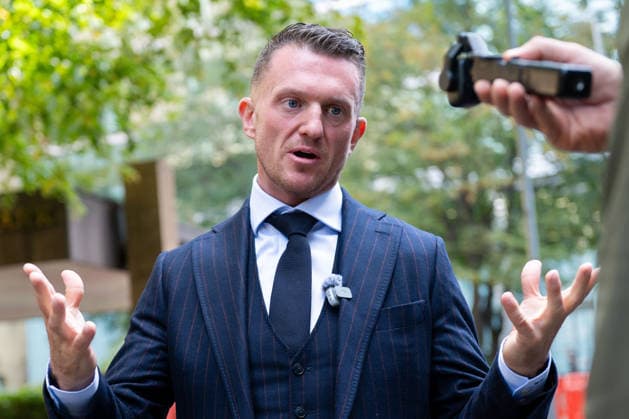 Tommy Robinson leaves Southwark Crown Court LONDON, UNITED KINGDOM - OCTOBER 2: Tommy Robinson, whose real name is Stephen Yaxley-Lennon, leaves Southwark Crown Court in London, Britain, October 2, 2026, after attending an application hearing ahead of his trial on two charges of harassment causing fear of violence against two MailOnline journalists. He has pleaded not guilty. Thomas Krych Anadolu London United Kingdom. Editorial use only. Please get in touch for any other usage. Copyright: x2026xAnadoluxThomasxKrychx