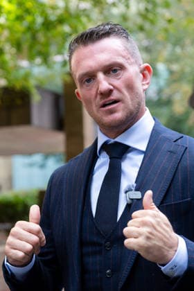 Tommy Robinson leaves Southwark Crown Court LONDON, UNITED KINGDOM - OCTOBER 2: Tommy Robinson, whose real name is Stephen Yaxley-Lennon, leaves Southwark Crown Court in London, Britain, October 2, 2026, after attending an application hearing ahead of his trial on two charges of harassment causing fear of violence against two MailOnline journalists. He has pleaded not guilty. Thomas Krych Anadolu London United Kingdom. Editorial use only. Please get in touch for any other usage.  Copyright: x2026xAnadoluxThomasxKrychx