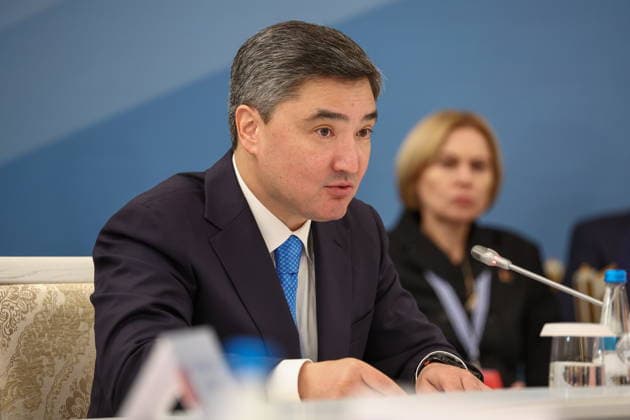BELARUS, MINSK - OCTOBER 2, 2026: Olzhas Bektenov, Kazakhstan s Prime Minister, attends an expanded meeting of the Eurasian Intergovernmental Council. Dmitry Astakhov POOL TASS  98669913