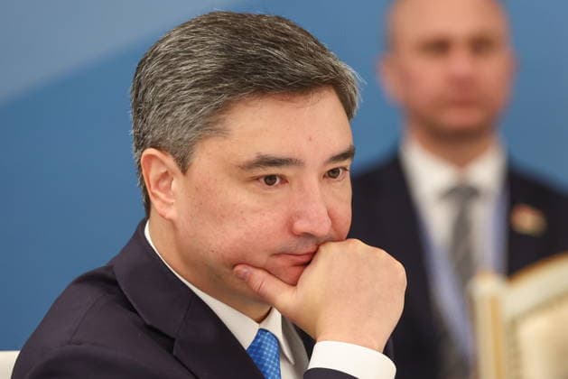 BELARUS, MINSK - OCTOBER 2, 2026: Olzhas Bektenov, Kazakhstan s Prime Minister, attends an expanded meeting of the Eurasian Intergovernmental Council. Dmitry Astakhov POOL TASS  98669917