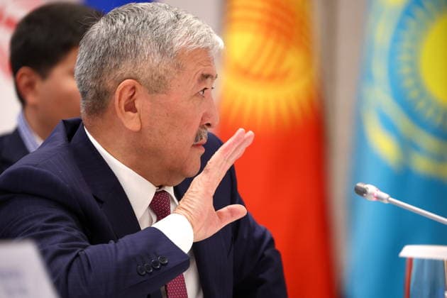BELARUS, MINSK - OCTOBER 2, 2026: Adylbek Kasymaliev, Kyrgyzstan’s Prime Minister Head of the Presidential Administration, attends an expanded meeting of the Eurasian Intergovernmental Council. Alexander Ryumin TASS 98670656