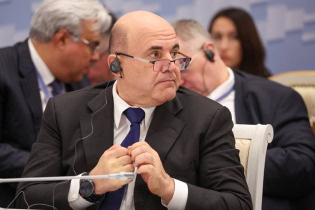 BELARUS, MINSK - OCTOBER 2, 2026: Mikhail Mishustin, Russia s Prime Minister, attends an expanded meeting of the Eurasian Intergovernmental Council Minsk Belarus  - ZUMAt113 20261002_zaa_t113_283 Copyright: xAlexanderxRyuminx
