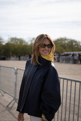 IPA89217508 - Paris, France, October 2, 2026. Guests arrive at the LOEWE Spring Summer 2027 fashion show during Paris Fashion Week Pictured: guest  Copyright: xGINEVRAxFATARELLAx xx IPA89217508