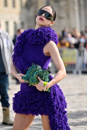 PFW Loewe Outside Arrivals Guests arriving at the Loewe show during Paris Fashion Week, in Paris, France on 2 October 2026. Photo by Julien Reynaud APS-Medias ABACAPRESS.COM Paris France  Copyright: xReynaudxJulien APS-Medias ABACAx