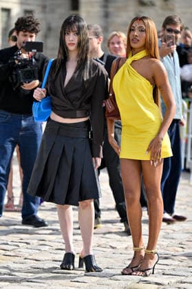 PFW Loewe Outside Arrivals Megan Skiendiel, Lara Raj of Katseye arriving at the Loewe show during Paris Fashion Week, in Paris, France on 2 October 2026. Photo by Julien Reynaud APS-Medias ABACAPRESS.COM Paris France Copyright: xReynaudxJulien APS-Medias ABACAx