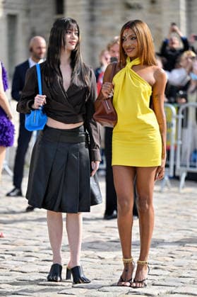PFW Loewe Outside Arrivals Megan Skiendiel, Lara Raj of Katseye arriving at the Loewe show during Paris Fashion Week, in Paris, France on 2 October 2026. Photo by Julien Reynaud APS-Medias ABACAPRESS.COM Paris France Copyright: xReynaudxJulien APS-Medias ABACAx
